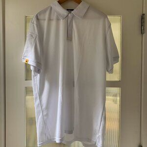 SR Speed Your Run German Designed Dry Fit White Performance Polo Shirt Men's XL